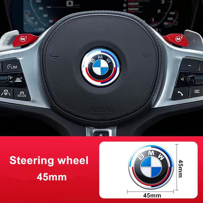 ljqvz9 3Pcs ABS 45mm/74mm/82mm car Front Hood Emblem Trunk Rear badge steering wheel cover Stickers Accessories for mini BMW X3 X4 E36