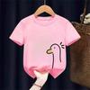 Summer Kids Korean Style Simple 100 Cotton T Shirt for Children Trendy  Yellow Duck Printed Tees Girls Daily Casual Sweatshirts