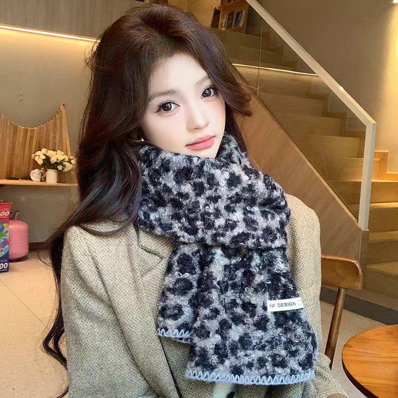 Сексуальный леопардовый женский зимний теплый шарф с кисточками шаль кашемировый платок пашмина хиджабы женские шарфы накидки