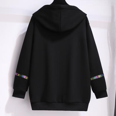 Женская толстовка большого размера с круглым вырезом и бархатом, новая толстовка с капюшоном Diamond и однотонным принтом