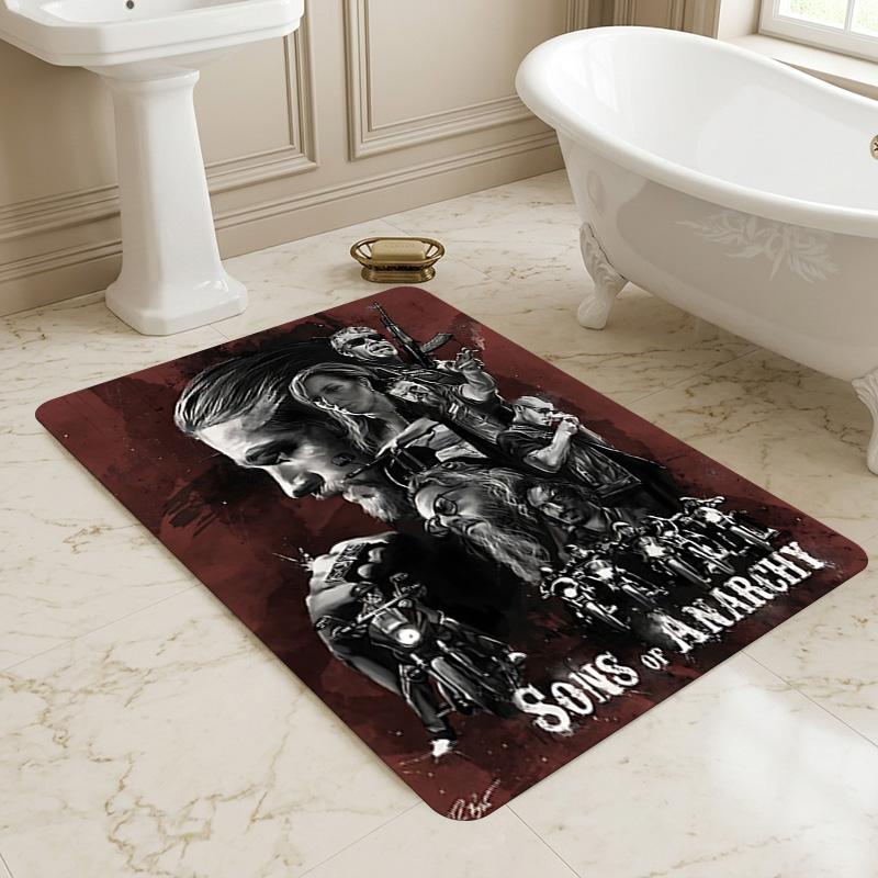 Sons Anarchy Living Room Non-Slip Area Rug Soft Carpet for Bedroom Game Playroom Sofa Office Home Decor Doormat Christmas Gift C921110
