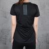 adidas Сплошная спортивная футболка с коротким рукавом, женские топы, черный FK9615