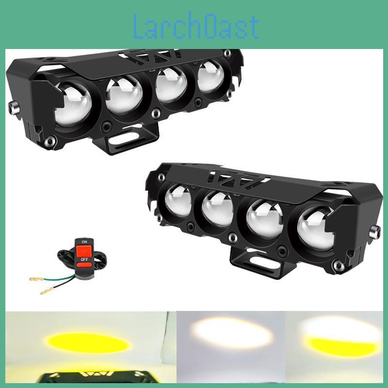 Spotlights Led 4 Lens Motorcycle Headlights Hilow Beam Driving Fog Light For Atv Scooter Trucks Suv Accessories Running Lights