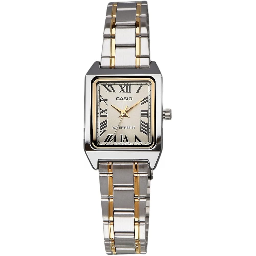 CASIO Стандартные кварцевые женские часы LTP-V007SG-9B Серебристый x Золотой металлический ремешок Зарубежная модель [Параллельный импорт]