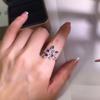 S925 Silver Adjustable Ring with Natural Crystal/Peridot/Topaz, Gemstone Jewelry for Women