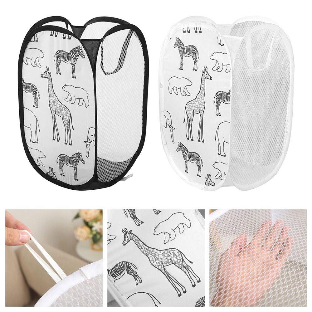 Kids Toys Sundries Pop Up Open Box Organize Laundry Baskets Dirty Sorting Hamper Mesh Laundry