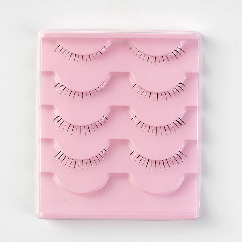 5pairs Transparent Stems Lower Eyelashes Whole Pair Eye Makup Tool Soft Eyelash Extension Beauty