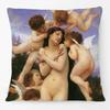 Roman Mytholody Angel Woman Portraits Poster Cushion Covers European Oil Painting Art Pillow Case