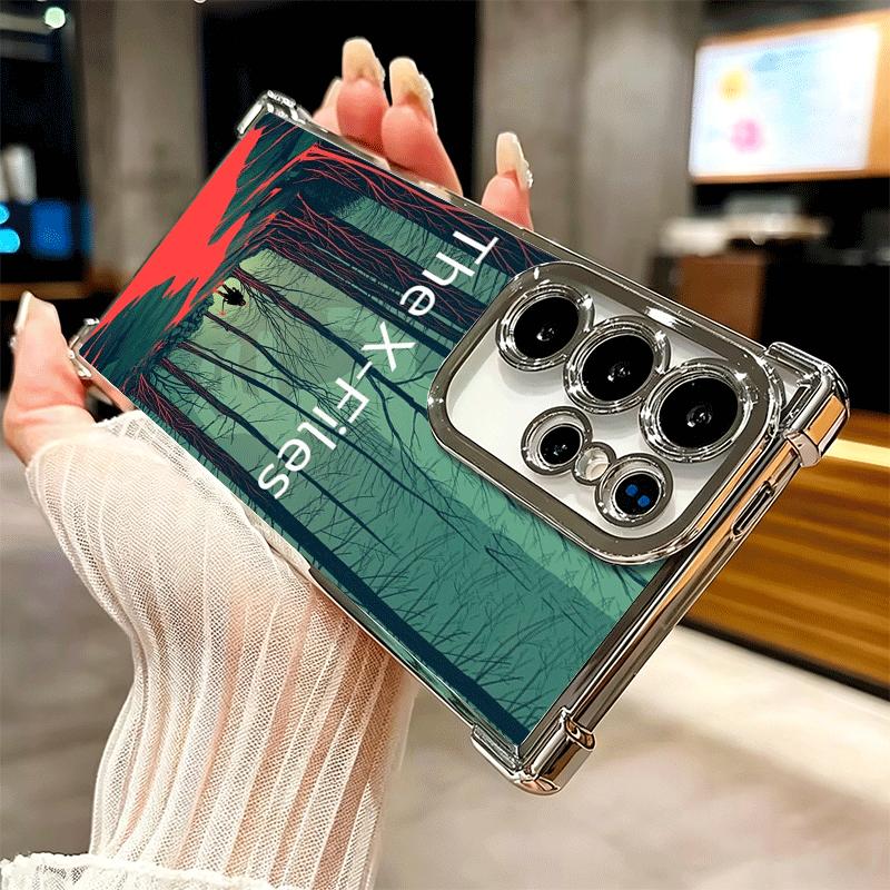 Чехол для телефона The X Files Я хочу верить с покрытием для Samsung Galaxy S24 S25 FE S26 Edge S23 Ultra S22 S21 Plus S20 Противоударный с воздухом