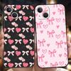 Роскошный мягкий чехол из ТПУ для iPhone 17 Air 16E 16 11 15 14 Pro MAX 12 13 7 8 Plus X XR XS SE 2022, чехол, милое розовое сердце с бантом