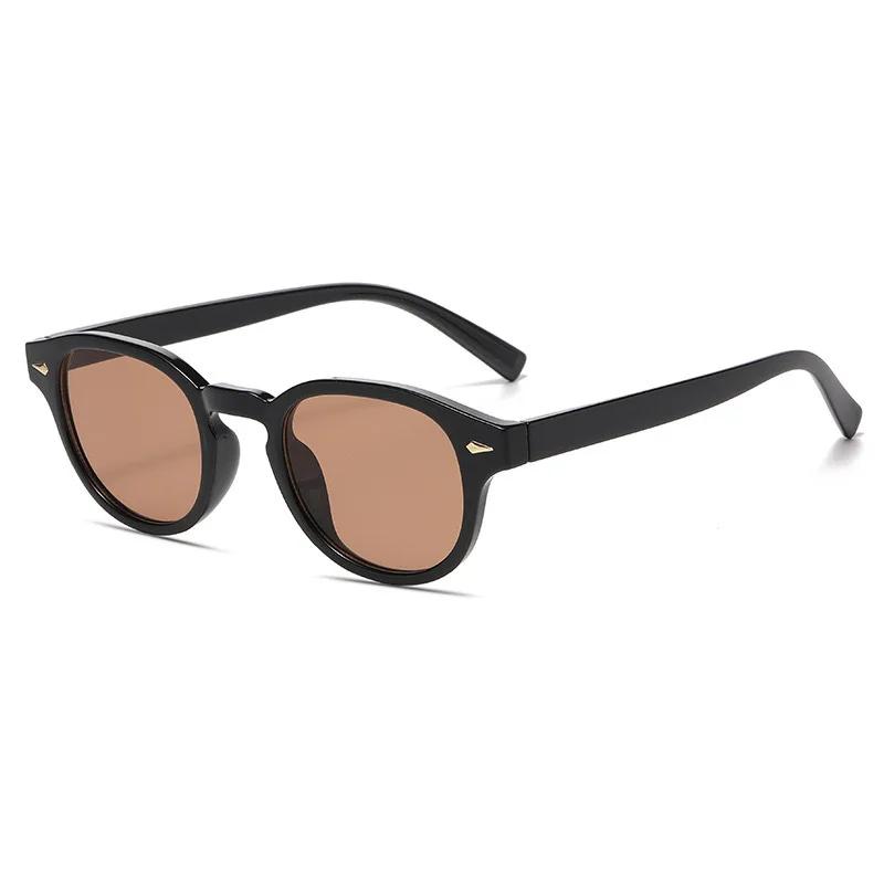 Retro Round Small Frame Outdoor Sunglasses Personalized High-End Men'S And Women'S Glasses Fashion Trend Uv Resistant Eyewear