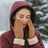 Full Fingers Mittens Soft Women Winter Gloves Fashion Suede Gloves  Skiing