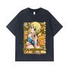 275 GSM Washed T-shirts 100% Cotton Fairy Tail V1 Lucy Waifu Print Unisex Heavy Cotton T Shirt