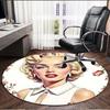 Marilyn Monroe Print Round Rug, Washable Floor Carpet, For Entryway Dorm Laundry Room Office Study, Home Decor Birthday Christmas Gift