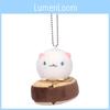 Cute Cartoon Style Cat Plush Toy Keychain Wedding Favor Yellow White Grey 10cm