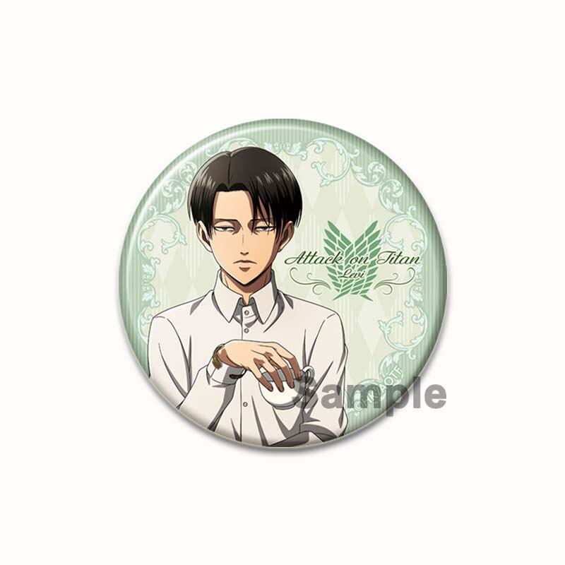 58mm Classic Anime Attack On Titan Brooch Cartoon Figure Badges for Backpack Decoration Clothes Lapel Pin Accessories Fan's Collection