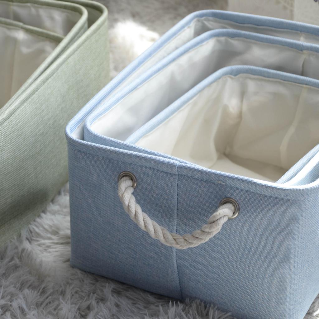 Складной ящик для хранения ткань холст игрушки косметический держатель корзина стол органайзер