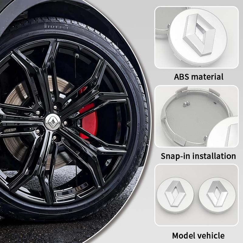 For Renault Megane 2 3 Clio 4 5 Trafic Captur Emblems Kangoo Zoe 4PCS 57mm 60mm Car Wheel Center Cap Logo Hub Badge Rims Cover SS1