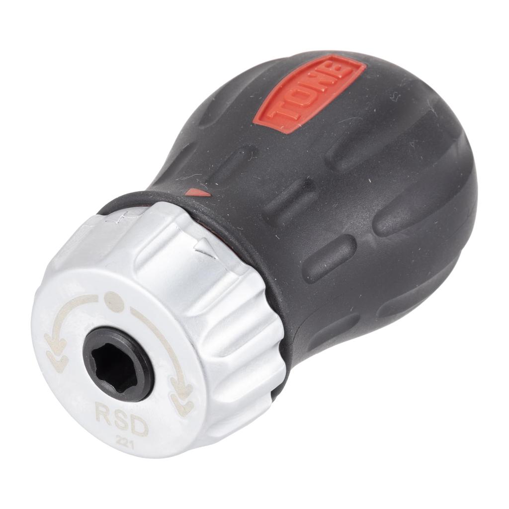 Tone Ratchet Stubby Driver Set RSD10S with Bit Inserts Set & 6.35mm (1/4") Black, 12-Piece