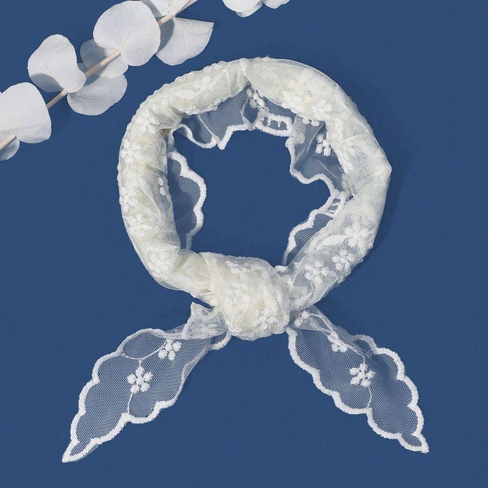 Hollow Lace Triangle Scarf Lace Girl Headscarf New Headband Office Lady