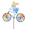 3D-животное на велосипеде. Ветряная мельница. Красочное украшение для земли. На открытом воздухе и в помещении.