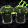 Мужская спортивная футболка Monster Energy с 3D-печатью для фитнеса на открытом воздухе, отдыха и повседневных занятий спортом, с коротким рукавом