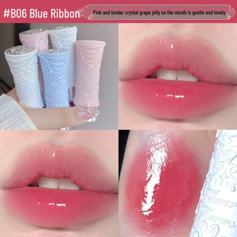 Flower Knows Балет Лебедей Блеск для губ: Зеркальный финиш, Не отпечатывается, Водянисто-легкий, Нюдовая помада для женщин.