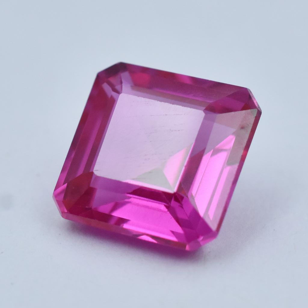 Pink Natural 10.35 Ct Square Cut Ring Size   Ruby Loose Gemstone