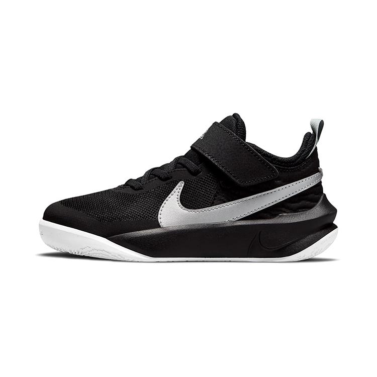 Nike Детские баскетбольные кроссовки Team Hustle D 10, нескользящие, с амортизацией, износостойкие, низкие, Черно-белые CW6736-004