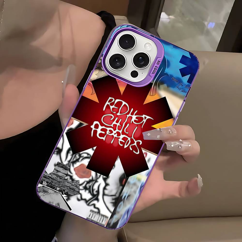 Чехол для телефона группы Red Hot Chili P-Peppers Цвет Серебристый Корпус Для IPhone 17 16 15 14 13 12 11 Pro Max Plus