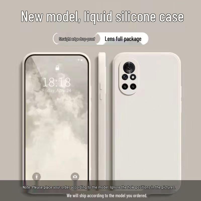 Чехол-бампер из жидкого геля однотонный противоударный для Honor V40 Light Luxury Edition