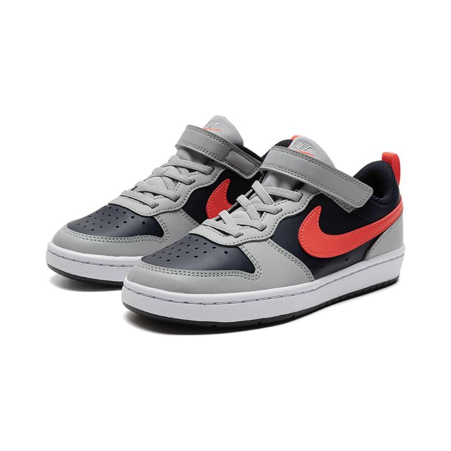 Nike Court Borough Low Recraft PS Light Smoke Bright Crimson Kids Sneakers Grey Light-Smoke-Grey Dark-Obsidian DV5457-003