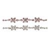 2PCS Rhinestone Trim Chain Crystal Glass Diamond Fringe Trim Chain Crafts Decoration For Wedding Party
