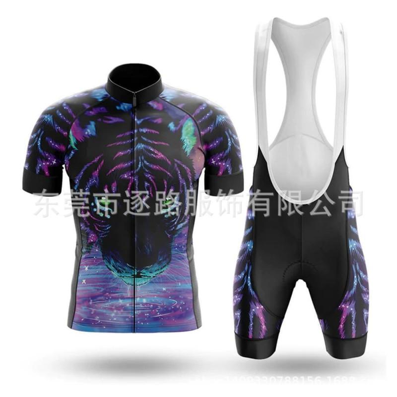 Short Sleeve Cycling Jersey Set Breathable Quick Dry Running Sports Sun Protection Unisex