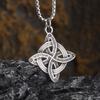 Vintage Irish Witchcraft Celtic Witch Knot Pendant Necklace Men Women Protection Lucky Amulet Jewelry