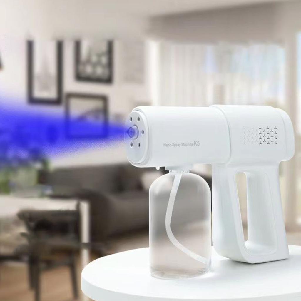Беспроводной ручной дезинфицирующий спрей, электронный в бытовом помещении для профилактики, нано-спрей с синим светом