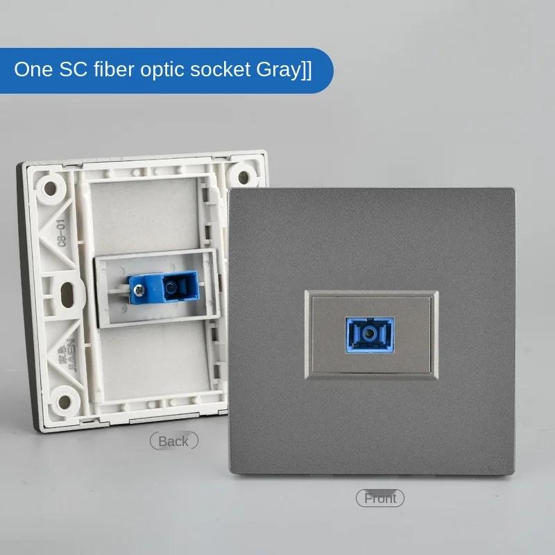 Depoguye Настенная панель с одним портом оптоволоконной информационной розетки, настенная панель оптоволоконных разъемов SC с оптоволоконным кабелем