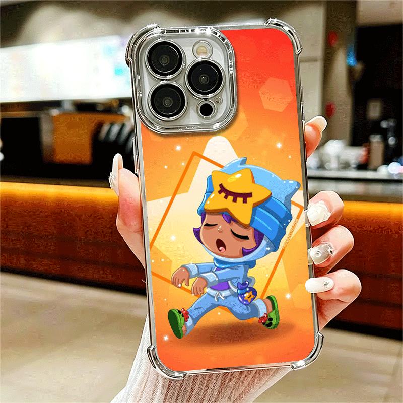 Cartoon Game Stars Soft Phone Case For iPhone 15 16 17 Air 14 Pro Max 16E Plus 13 12 Mini Plating Anti-Fall Fundas