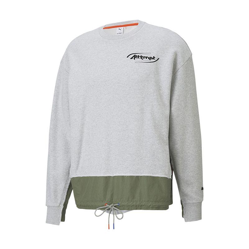 Puma X ATTEMPT Свитшоты Мужские Светло-Серый Смешанный Круглый Вырез Умеренный Обычный 598273-04