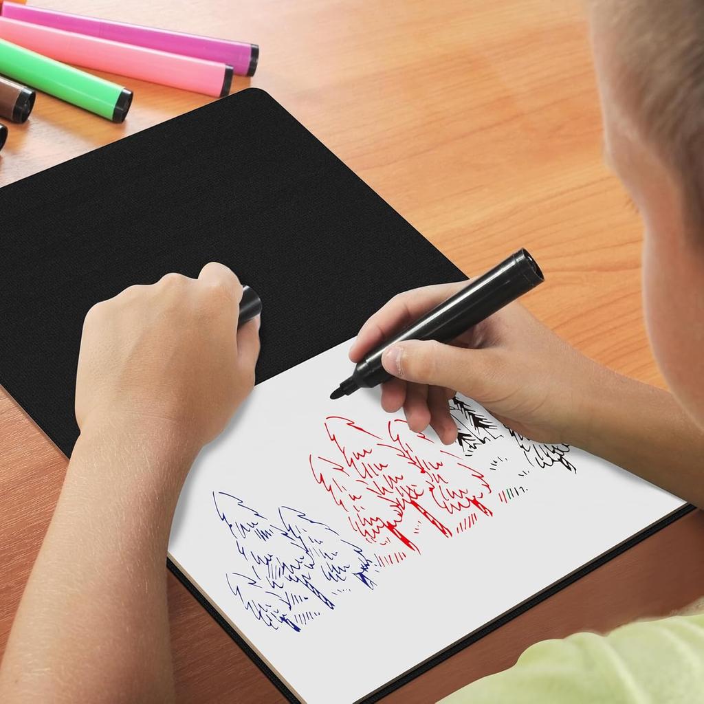 Portable Small White Board,Reble Dry Erase Board with Stand,Desktop Whiteboard for Office Meeting Bussiness Home 9" x 6" with Marker, Wipe Cloth