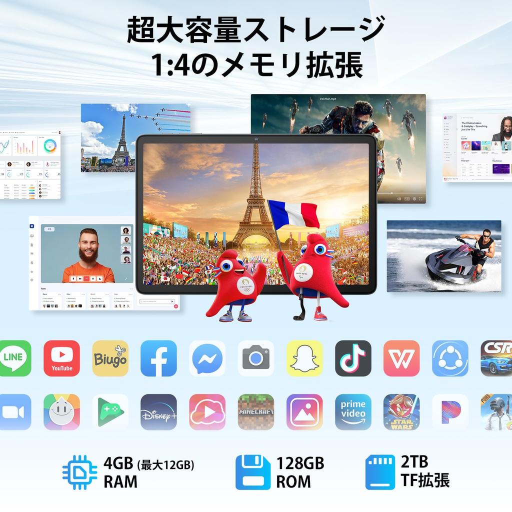 Первый выпуск планшета 10 Blackview Tab60WiFi Android14 Tablet Doke PC Mode 8-ядерный процессор Widevine L1 Совместимость Fast GMS Сертификация WiFi6 Face