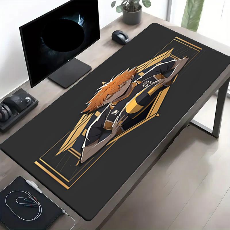 Haikyu Print Mouse Pad, Anti‑Slip Desktop keyboard Mat, for PC Laptop Gaming Working Daily Use, Cool Festival Surprise Gift