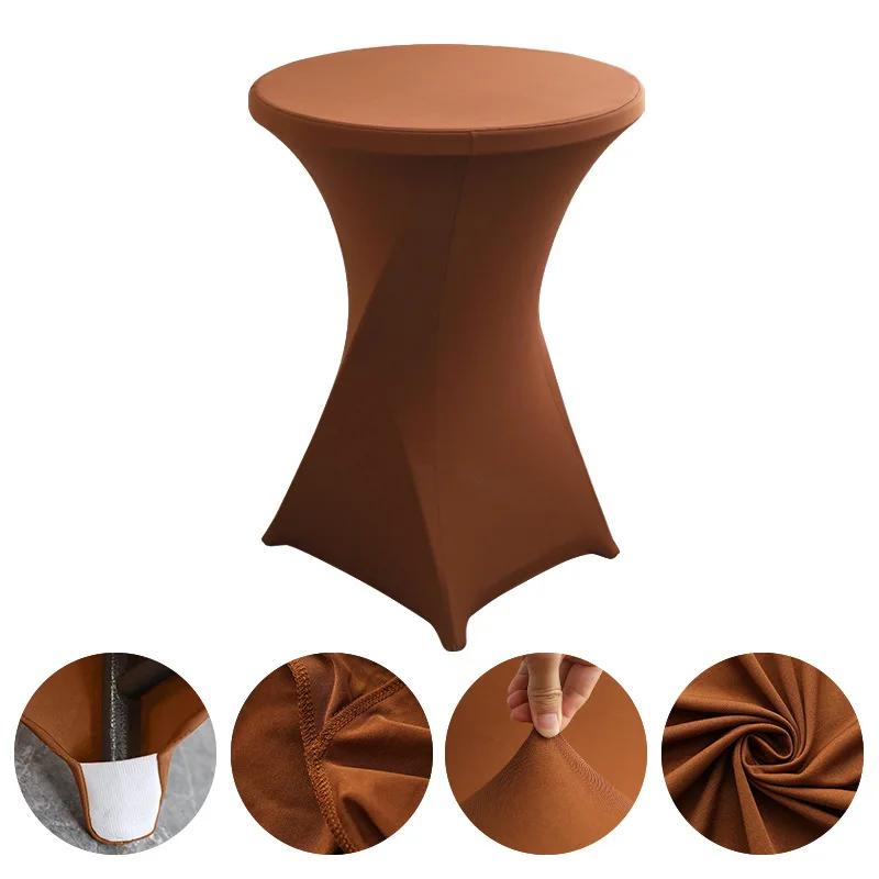 1-6 шт. спандекс круглая скатерть коктейльная белая скатерть натяжная скатерть для свадьбы, банкета, вечеринки, дня рождения