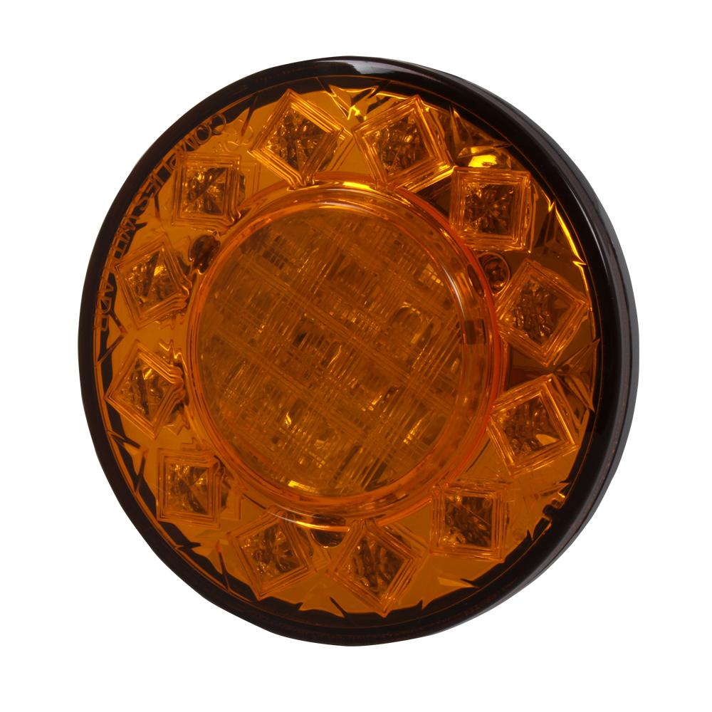 LED Tail Light Round Tail Lamp Rear Brake Indicator Light for Truck Trailer