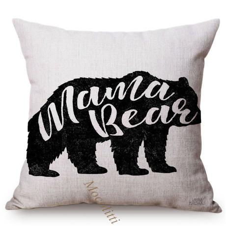 Hand-Painted Letter Animals Poster Design Sofa Throw Pillow Case Dachshund Deer Office Decoration Linen Square Car Cushion Cover