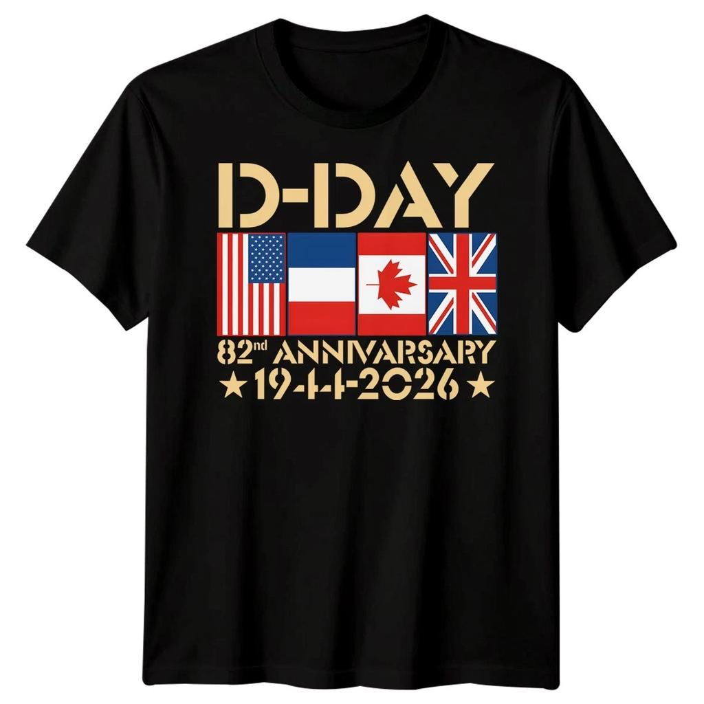 Family Flags D-Day T-Shirt Tee 1944 World War II Normandy Military History 2#DD