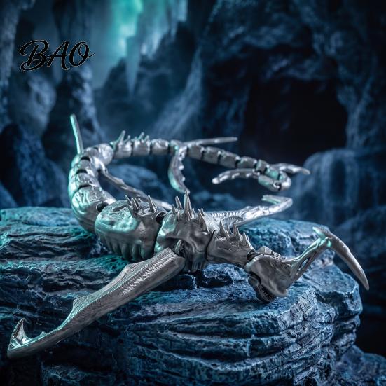 Customizable Pose Toy 3D Printed Sea Monster Toy, Multi-Joint Articulated Figure, Flexible Mythical Deep Creature Posable Desktop Ornament Fidget