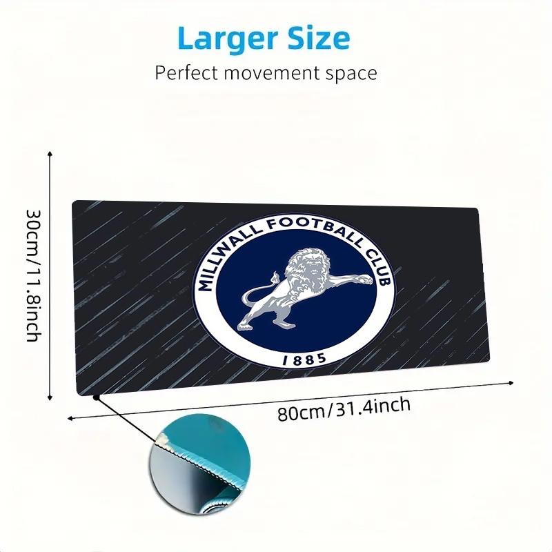 Millwall Football Club Print Cushion Non-slip Laptop Tablet Big Mousepad XXL Mat Mini PC Playmat With Lock edge