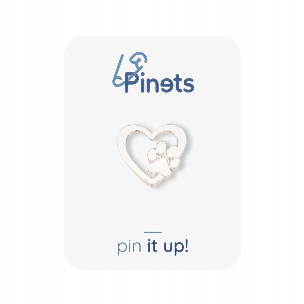 Pinets Heart With Paw For Animal Lovers Dogs Cats