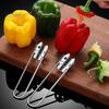 1/2Pcs Stainless Steel Bell Pepper Corer Remover Tool Quick Core Removal for Vegetables And Fruits Easy-to-Use Red Pepper Corer Cutter Gadget